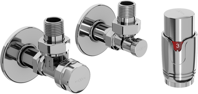 Mexen G00 ensemble thermostatique angulaire avec cache R, chrome - W901-900-904-01