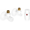 Mexen G00 kutni termostatski set s maskom R, bijeli - W901-900-904-20
