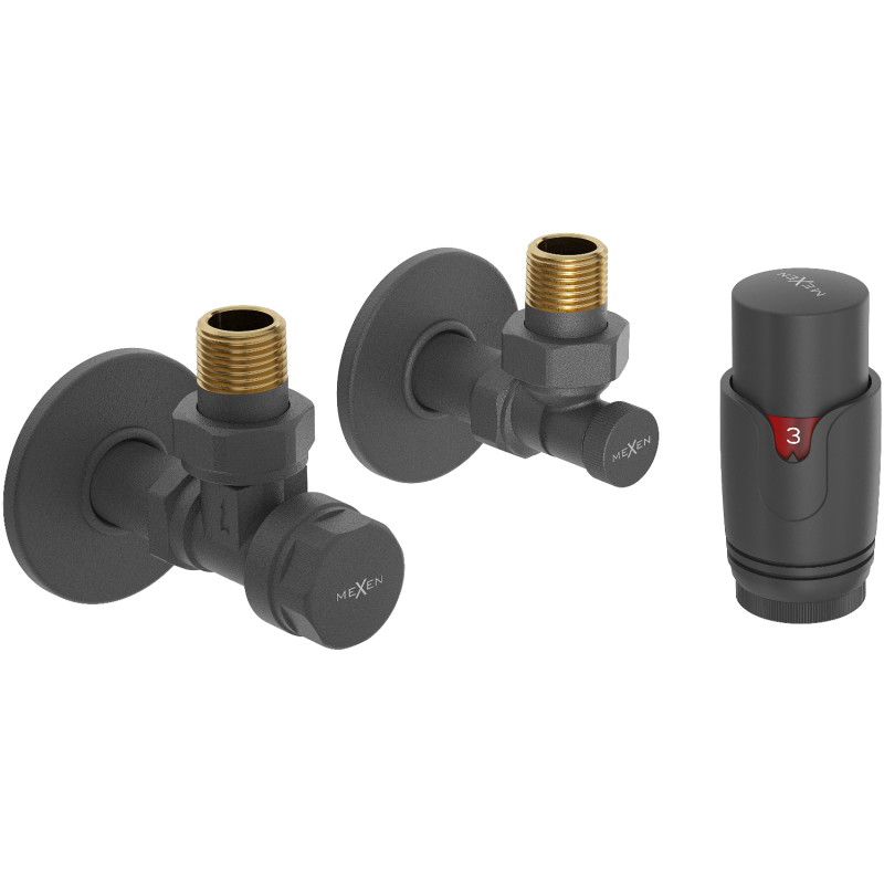 Mexen G00 termostaatkomplekt koos R-kattega, antratsiit - W901-900-904-66