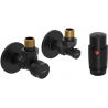 Mexen G00 Thermostat-Set, abgewinkelt mit Abdeckung R, schwarz - W901-900-904-70