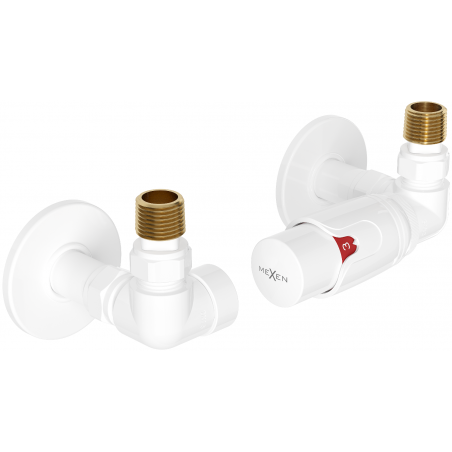 Mexen G00 axial thermostatic set with cover R, white - W903-900-904-20