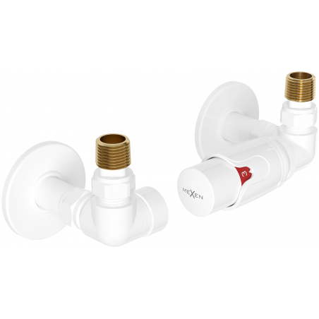 Mexen G00 axiale thermostaatset met R-afdekking, wit - W903-900-904-20