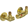 Mexen G00 Thermostat-Set axial mit Abdeckung R, gold - W903-900-904-50