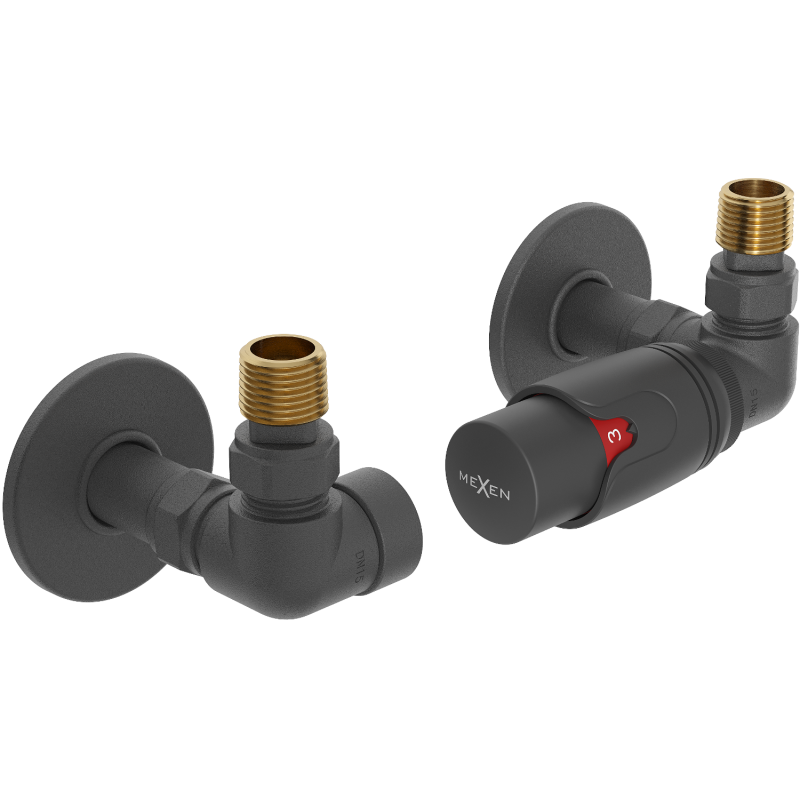 Mexen G00 axiale Thermostatenset mat R-Maskara, Antrazit - W903-900-904-66