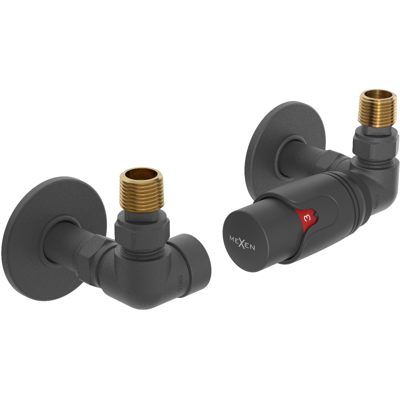 Mexen G00 axiales Thermostat-Set mit Verkleidung R, anthrazit - W903-900-904-66