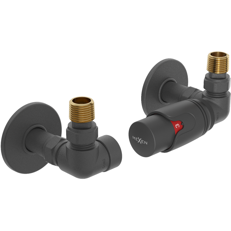 Mexen G00 axialt termostatisk set med maskering R, antracit - W903-900-904-66