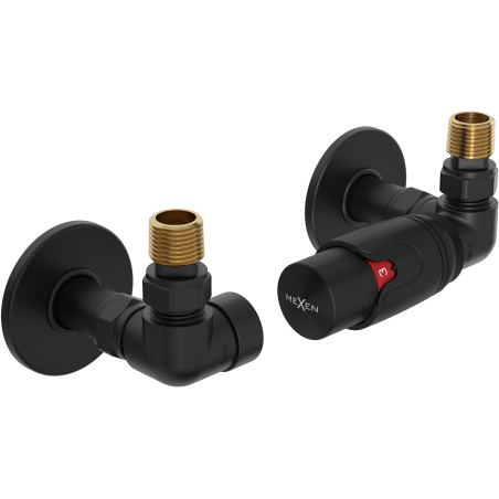 Mexen G00 axial thermostatic set with R cover, black - W903-900-904-70