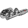 Mexen G00 angled thermostatic set with mask R, Duplex, DN50, chrome - W907-900-905-01