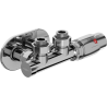 Mexen G00 angled thermostatic set with R cover, Duplex, DN50, chrome - W907-900-905-01