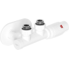 Mexen G00 termostaatiline nurgakomplekt koos katte R, Duplex, DN50, valge - W907-900-905-20
