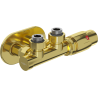 Mexen G00 angled thermostatic set with cover R, Duplex, DN50, gold - W907-900-905-50