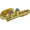 Mexen G00 angular thermostatic set with cover R, Duplex, DN50, gold - W907-900-905-50