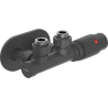 Mexen G00 kosi termostatski kutni set s maskom R, Duplex, DN50, antracit - W907-900-905-66