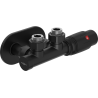 Mexen G00 kosi termostatski set s kutom s maskom R, Duplex, DN50, crna - W907-900-905-70
