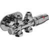 Mexen G00 kromirani kutni/ravni termostatski set s maskom R, Duplex, DN50 - W908-900-905-01