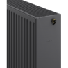 Mexen CC33 Plate Radiator 500 x 2000 mm, Bottom Centre Connection, 4446 W, Anthracite - W6C33-050-220-66