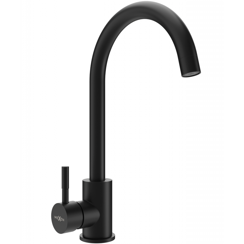 Mexen Foggia grifo de cocina, negro - 671800-70