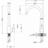 Mexen Foggia kitchen faucet, black - 671800-70
