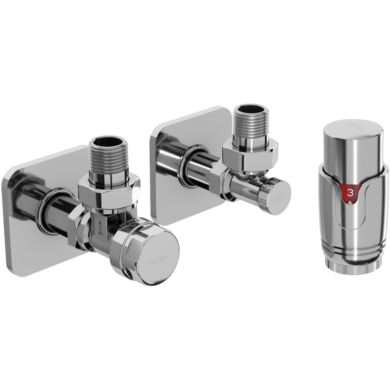Mexen G00 kutni termostatski set s maskom S, krom - W901-900-909-01