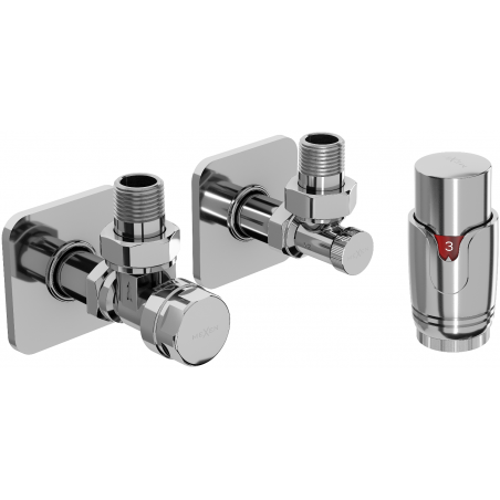 Mexen G00 Thermostat-Set Eckig mit Abdeckung S, Chrom - W901-900-909-01