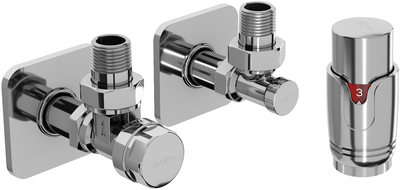Mexen G00 Thermostat-Set Eckig mit Abdeckung S, Chrom - W901-900-909-01