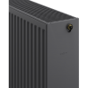 Mexen CC33 plakana radiators 600 x 1000 mm, apakšējais centrālais savienojums, 2335 W, antracīts - W6C33-060-100-66