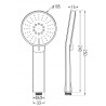 Mexen R-40 3-functie handdouche, geborsteld grijs - 79540-66