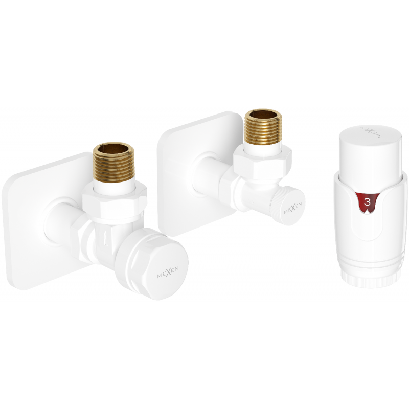 Mexen G00 Thermostat-Set, Eckausführung mit Abdeckung S, weiß - W901-900-909-20