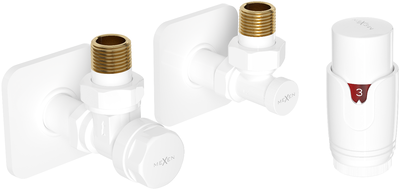Mexen G00 kutni termostatski set s maskom S, bijeli - W901-900-909-20