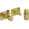Mexen G00 kutni termostatski set s maskom S, zlatni - W901-900-909-50