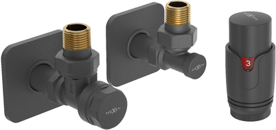 Mexen G00 kutni termostatski set s pokrovom S, antracit - W901-900-909-66