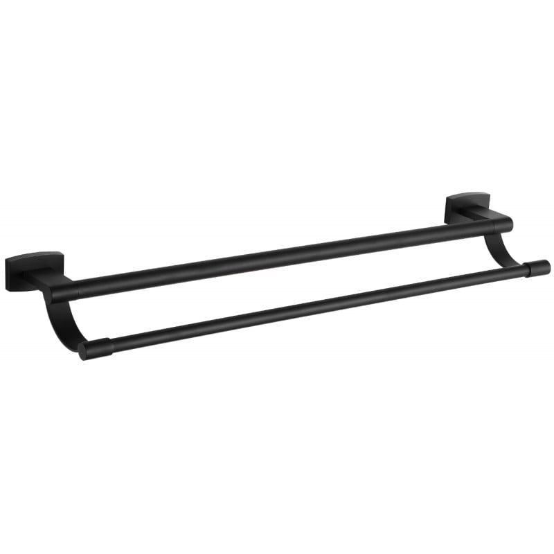 Mexen Zoja double towel hook, black - 7019125-70