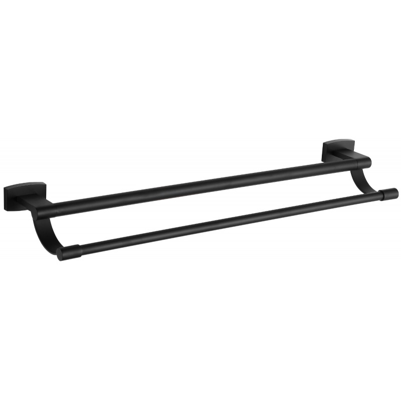 Mexen Zoja dubbele handdoekhouder, zwart - 7019125-70