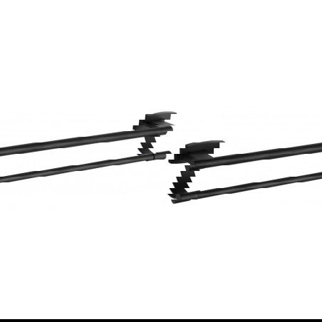 Mexen Zoja cabide duplo para toalhas, preto - 7019125-70