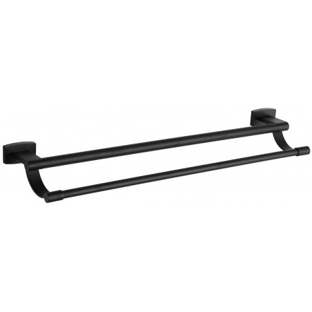 Mexen Zoja dubbele handdoekhouder, zwart - 7019125-70