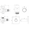 Mexen G00 kutni termostatski set s maskom S, crni - W901-900-909-70