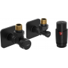 Mexen G00 kutni termostatski set s maskom S, crni - W901-900-909-70