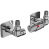Mexen G00 axial thermostatic set with cover S, chrome - W903-900-909-01