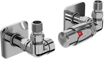 Mexen G00 Thermostat-Set, axial mit Abdeckung S, Chrom - W903-900-909-01