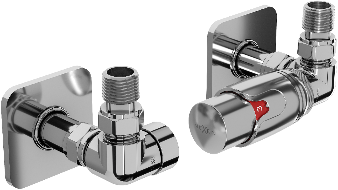 Mexen G00 zestaw termostatyczny osiowy z maskownicą S, chrom - W903-900-909-01