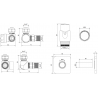 Mexen G00 termostaatiline komplekt S kattega, valge - W903-900-909-20