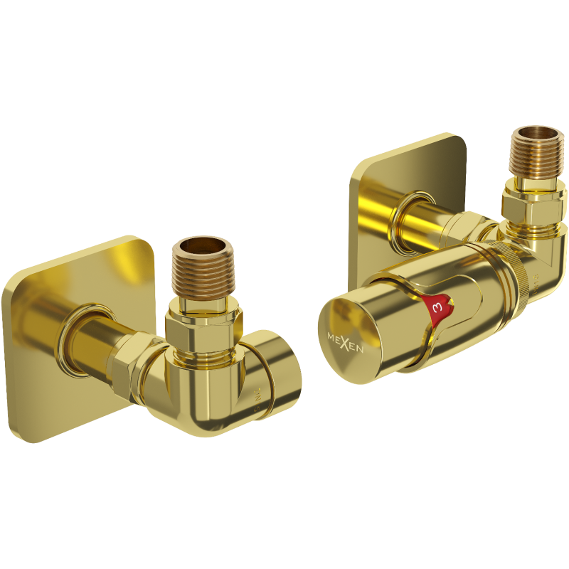 Mexen G00 axial thermostatic set with cover S, gold - W903-900-909-50