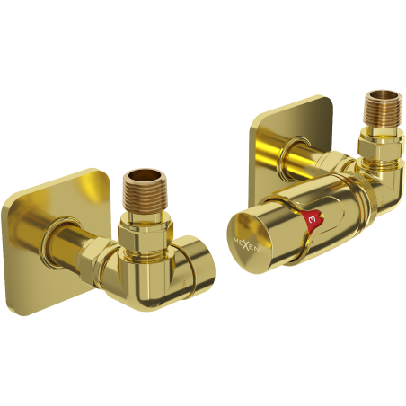 Mexen G00 conjunto termostático axial com cobertura S, dourado - W903-900-909-50