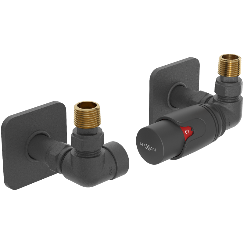 Mexen G00 Axial thermostateset mat Verkleedung S, antrazit - W903-900-909-66