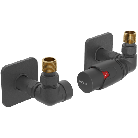 Mexen G00 axial termostatset med S-täcker, antracit - W903-900-909-66