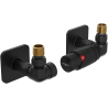 Mexen G00 axial thermostat set with S cover, black - W903-900-909-70