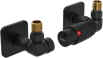 Mexen G00 thermostatisch set axiaal met afdekking S, zwart - W903-900-909-70