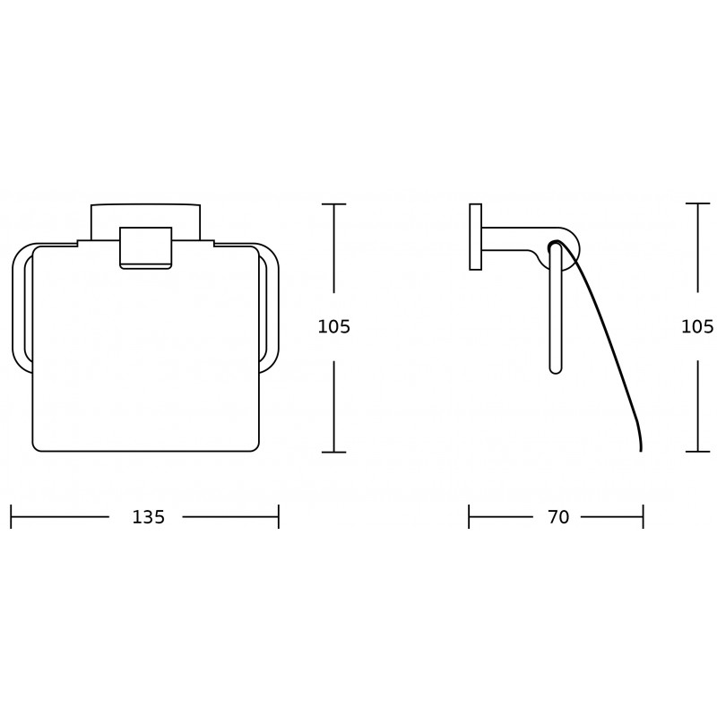 Mexen Zoja soporte para papel higiénico, cromo - 7019133-00