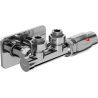 Mexen G00 ensemble thermostatique angulaire avec cache S, Duplex, DN50, chrome - W907-900-910-01