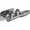 Mexen G00 Thermostat-Sets Eckversion mit Abdeckung S, Duplex, DN50, Chrom - W907-900-910-01